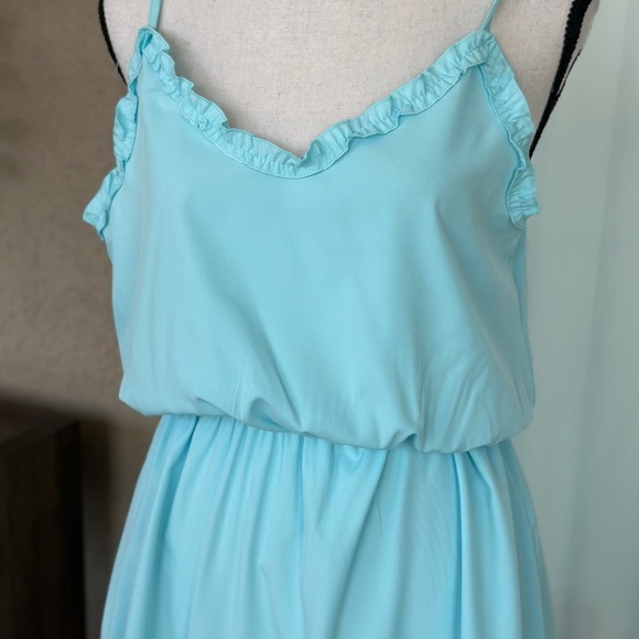 NEOT Light Blue Ruffle Mini Dress - Picture 4 of 8